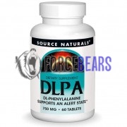 DLPA [Фенилаланин] (750 мг x 60 табл), Source Naturals