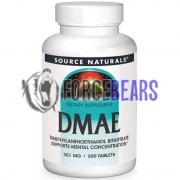 DMAE [Диметиламиноэтанол] (351 мг x 200 табл), Source Naturals
