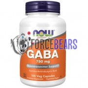 GABA [ГАБА] (750 мг x 100 капс), NOW Foods