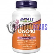 CoQ10 [60 мг] with Omega-3 Fish Oil (120 шт), NOW Foods