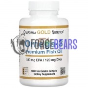 Omega-3 [Premium Fish Oil] (100 шт по 1000 мг), California Gold Nutrition