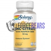 Zinc Citrate [50 мг] with Pumpkin Seed (60 шт), Solaray