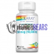 Vitamin D3 [High Potency] (60 шт по 250 мкг: 10. 000 МЕ), Solaray