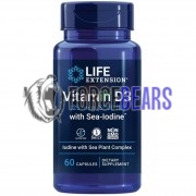 Vitamin D3 [5000 IU] with Sea-Iodine® (60 шт), Life Extension
