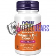 Vitamin D3 (120 шт по 5000 МЕ: международных единиц), NOW Foods