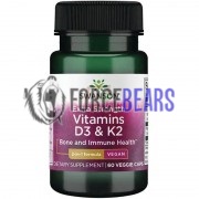 Extra Strength Vitamins D3 & K2 [5000 IU & 100 mcg] (60 шт), Swanson