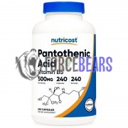 Pantothenic Acid [Vitamin B5] (240 шт по 500 мг), Nutricost