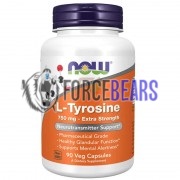 L-Tyrosine [Extra Strength] (90 шт по 750 мг), NOW Foods