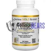 Collagen + Vitamin C (250 шт), California Gold Nutrition