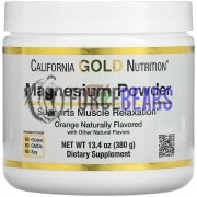 Magnesium Powder (380 гр: 115 порций), California Gold Nutrition