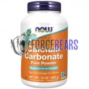Calcium Carbonate [Pure Powder] (340 гр: 200 порций), NOW Foods