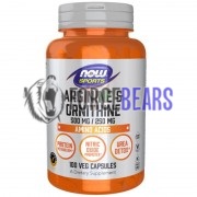 Arginine & Ornithine [500 мг x 250 мг] (100 шт), NOW Sports
